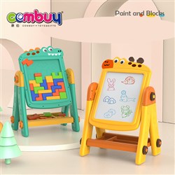 CB860710 CB860711 - Double side block table 2in1 plastic stand kids drawing board